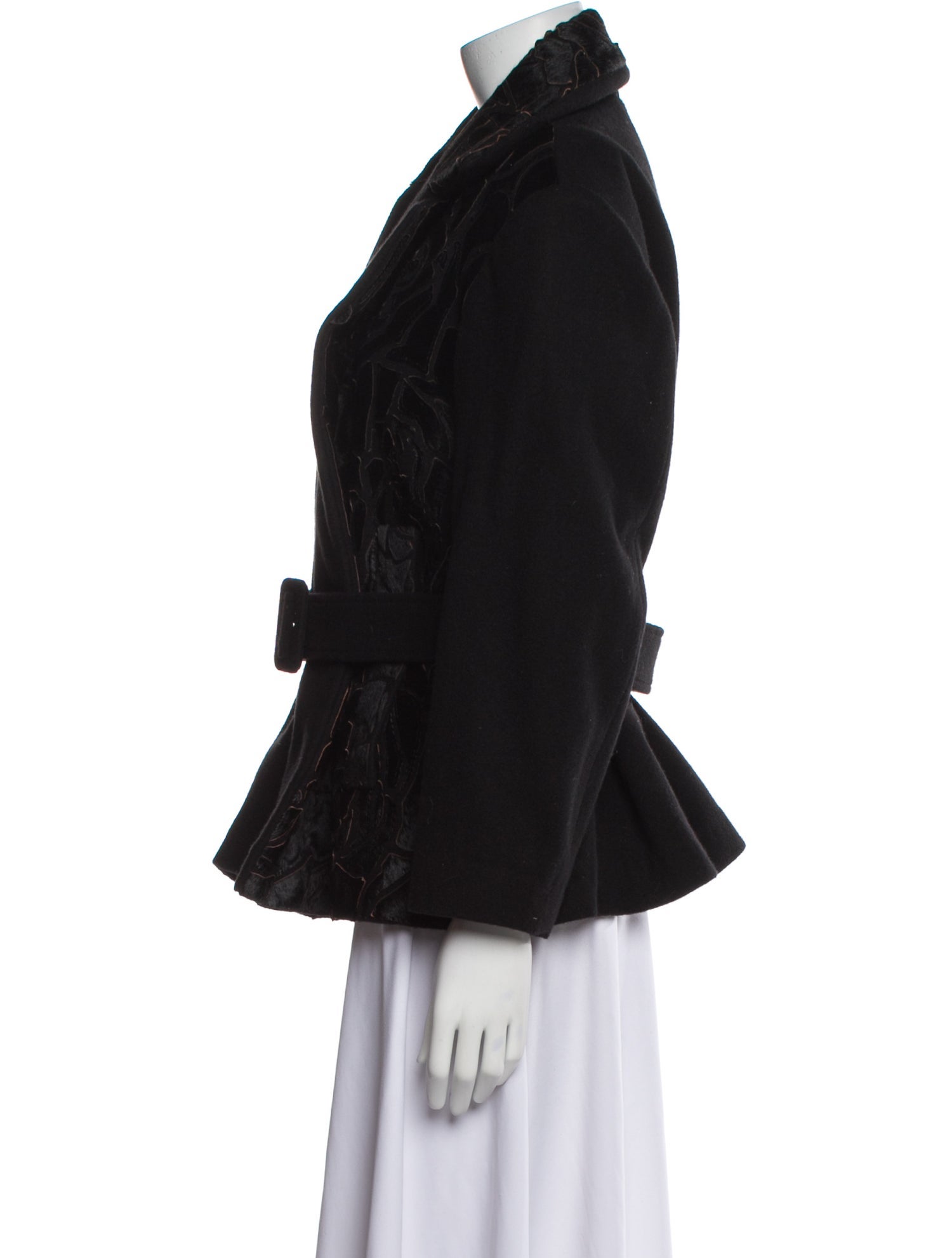 Dries Van Noten Wool Faux Fur Jacket