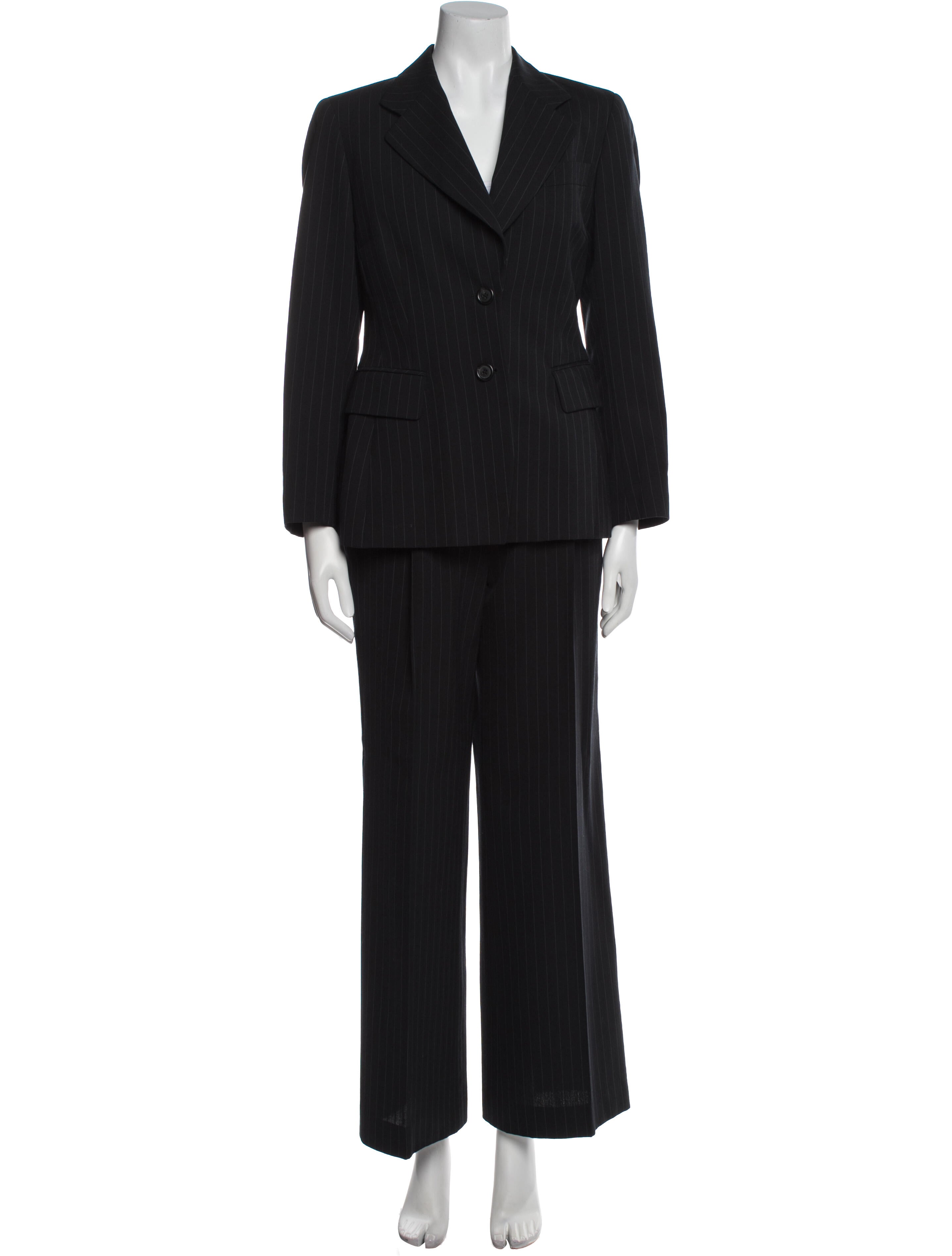 Dries Van Noten Wool Striped Pantsuit
