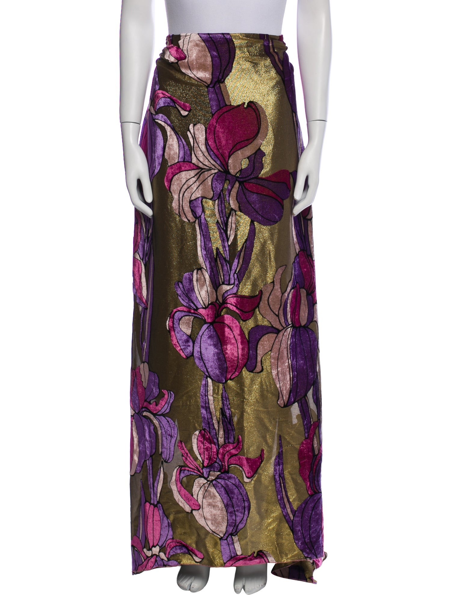 Dries Van Noten Floral Print Long Skirt