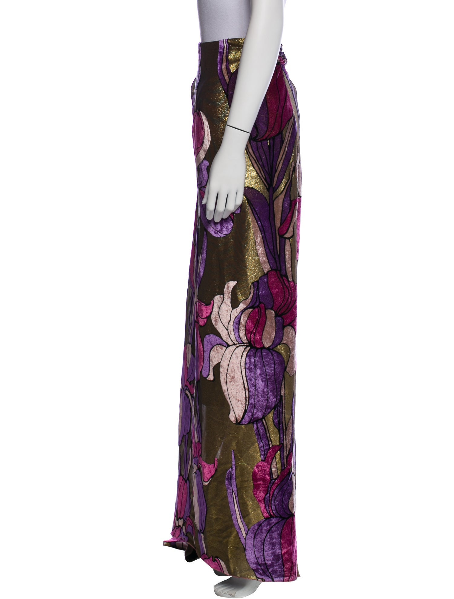 Dries Van Noten Floral Print Long Skirt