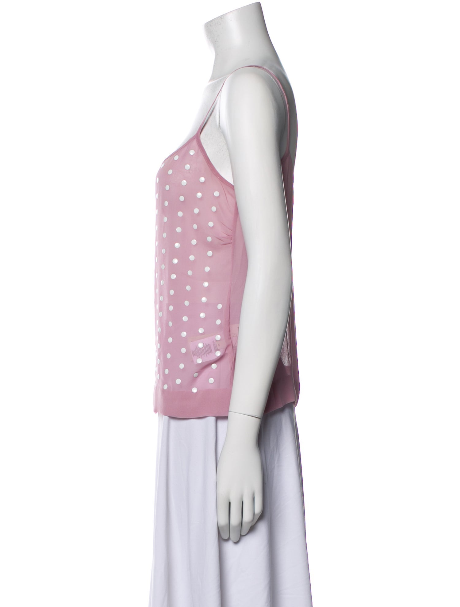 Dries Van Noten Polka Dot Print Square Neckline Top