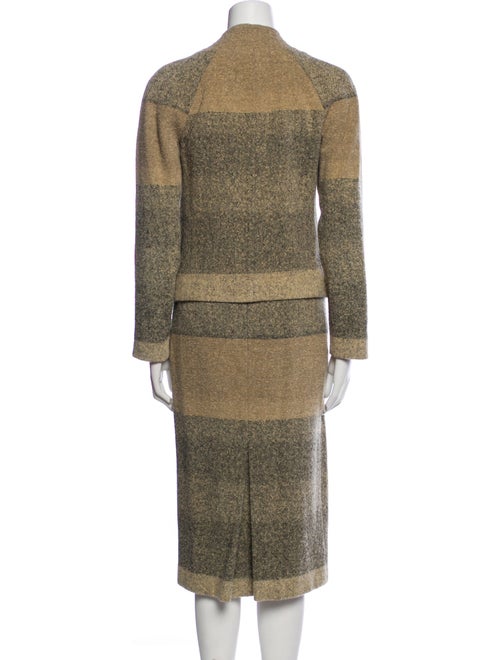 Dries Van Noten Wool Tweed Pattern Skirt Set