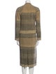 Dries Van Noten Wool Tweed Pattern Skirt Set