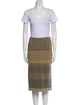 Dries Van Noten Wool Tweed Pattern Skirt Set