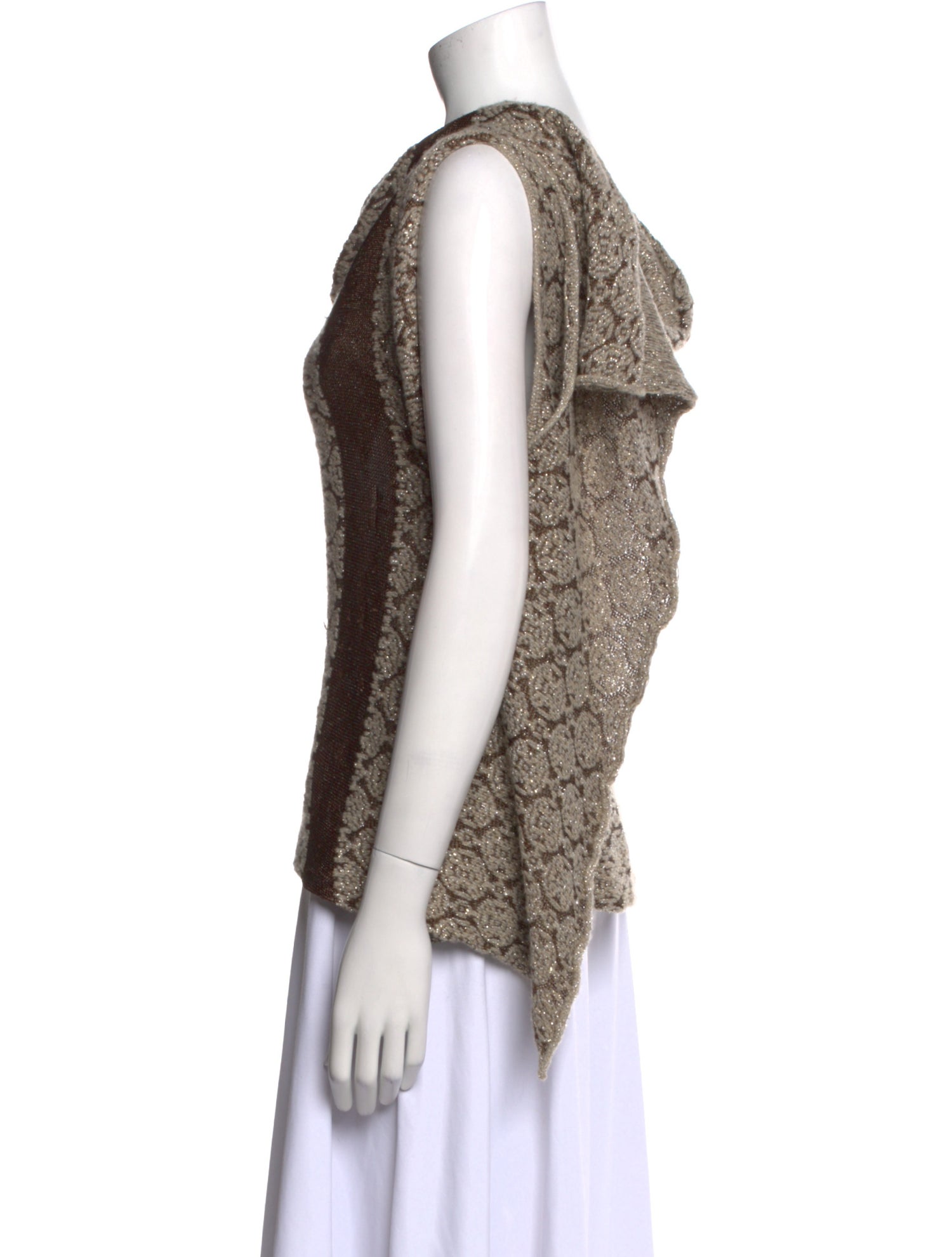 Dries Van Noten Wool Patterned Top