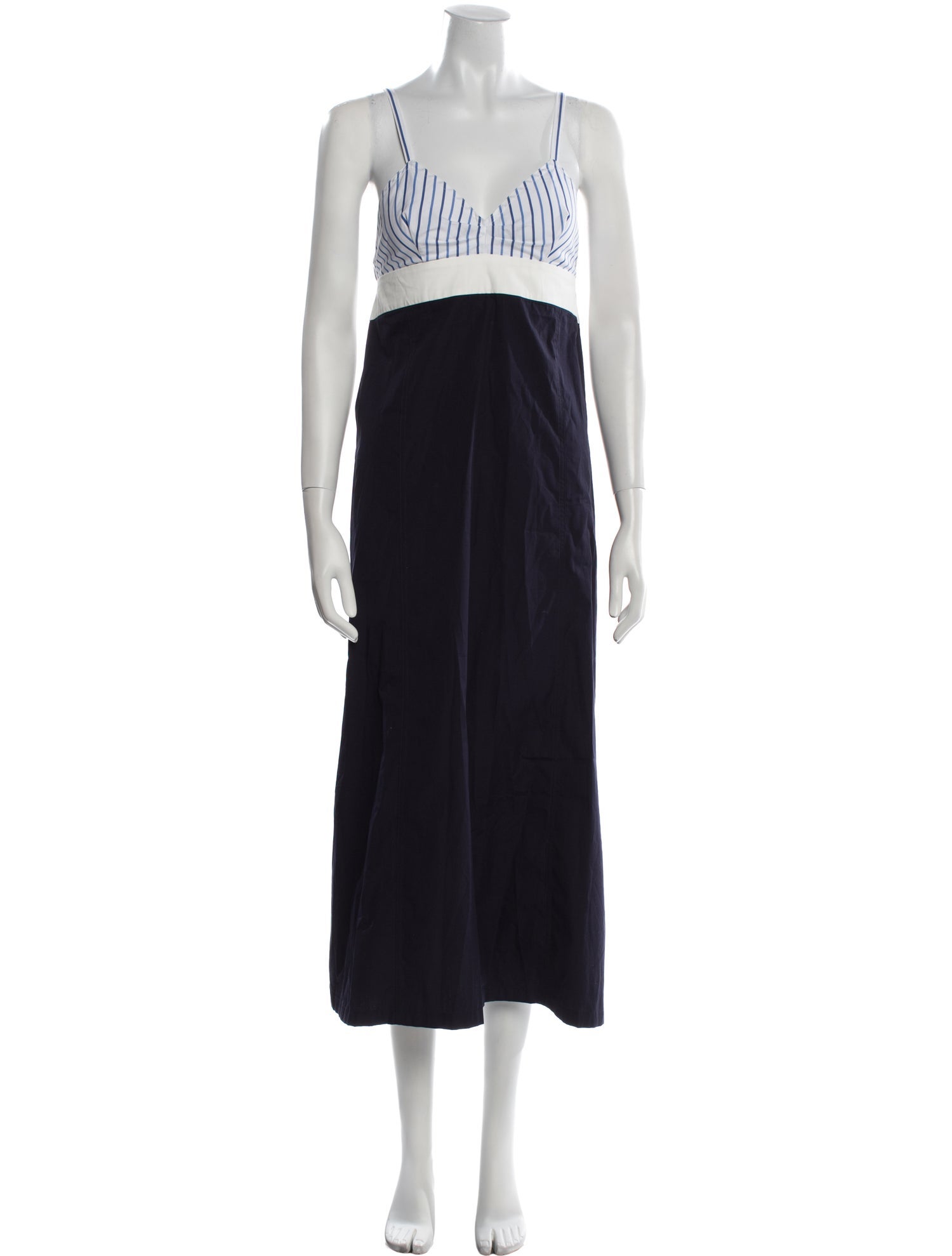 Dries Van Noten Colorblock Pattern Midi Length Dress