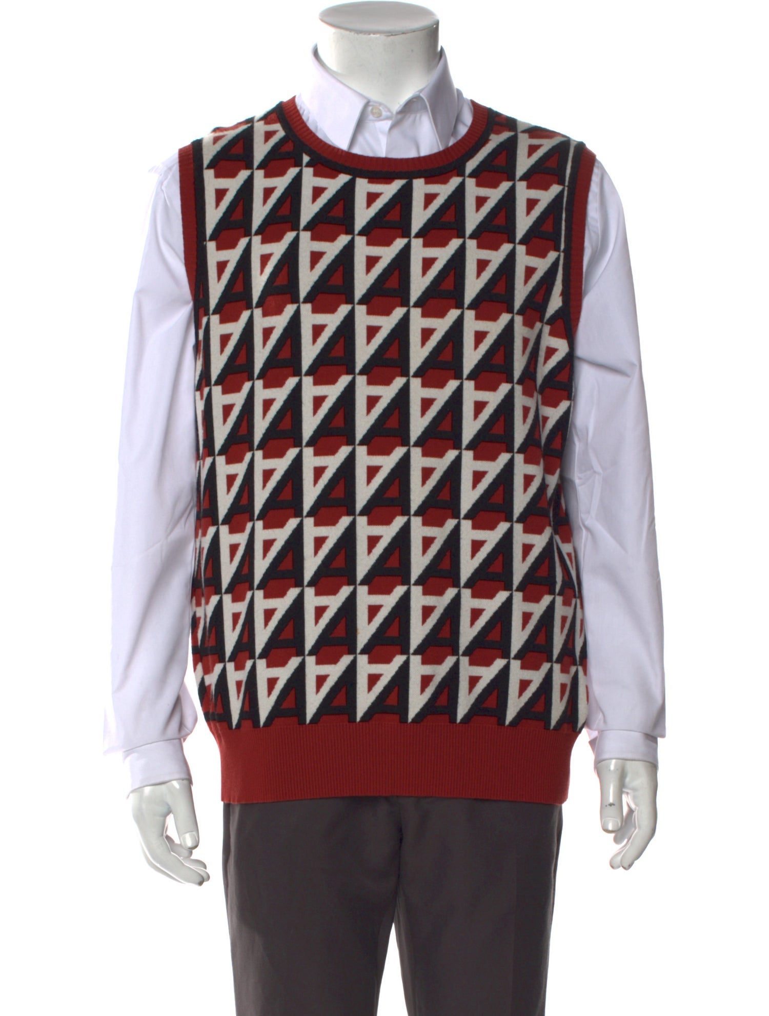 Dries Van Noten Printed Scoop Neck Sweater Vest