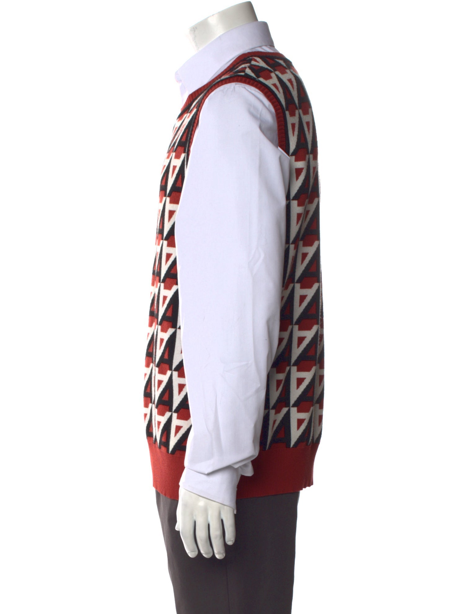 Dries Van Noten Printed Scoop Neck Sweater Vest