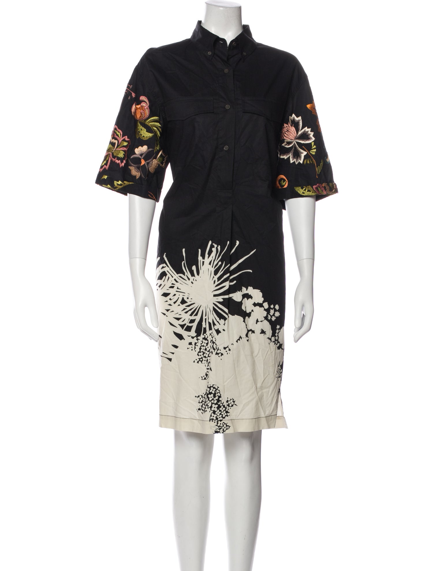Dries Van Noten Floral Print Knee-Length Dress