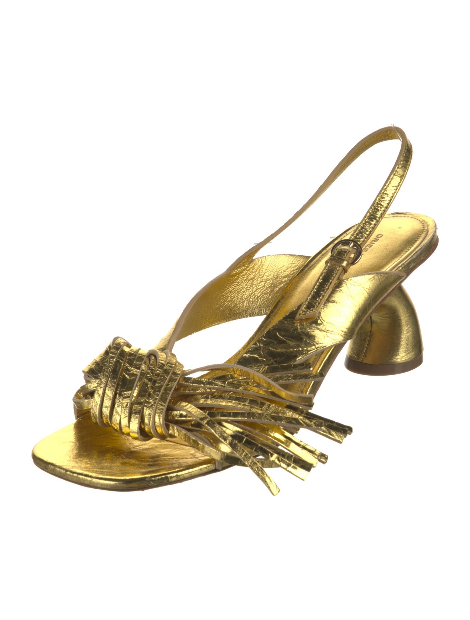 Dries Van Noten Leather Slingback Sandals