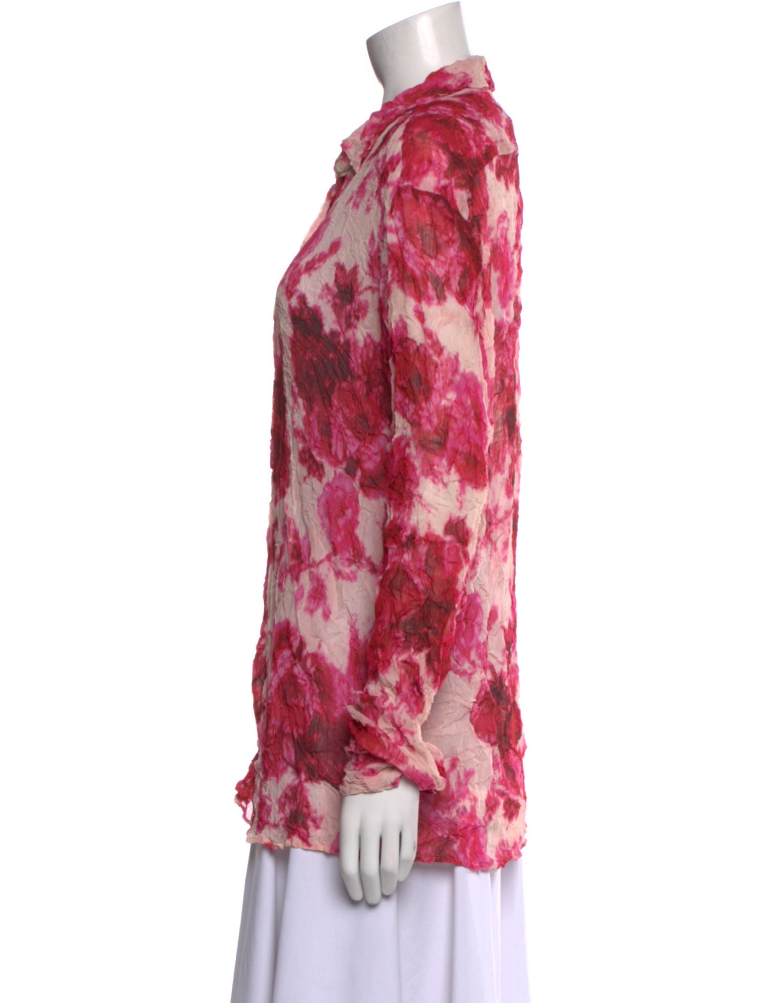 Dries Van Noten Floral Print V-Neck Blouse