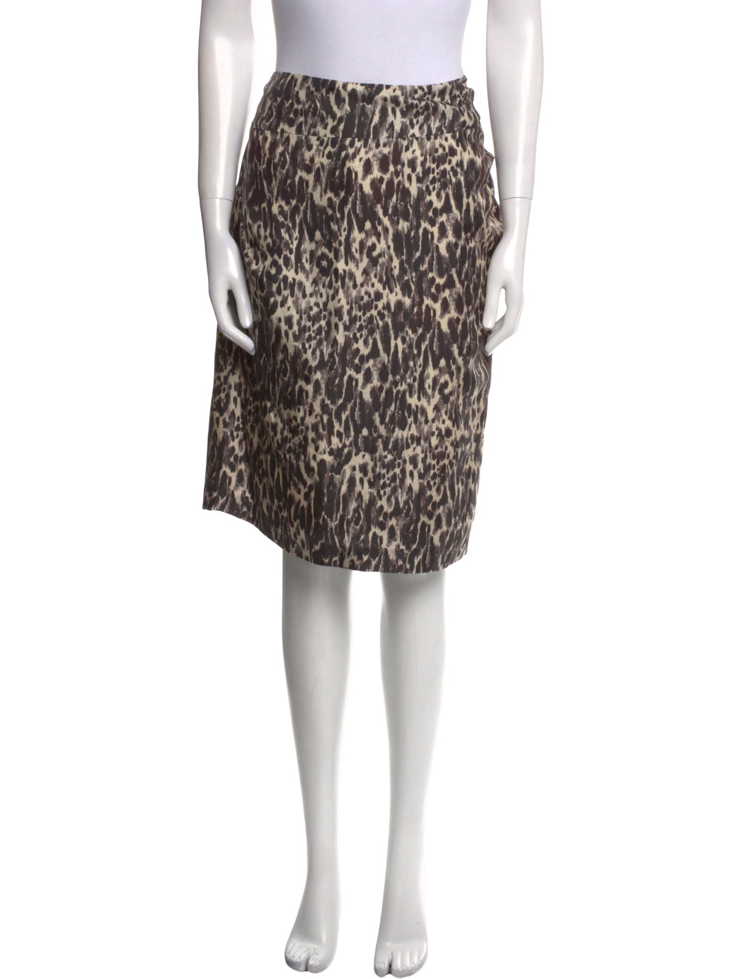 Dries Van Noten Silk Knee-Length Skirt