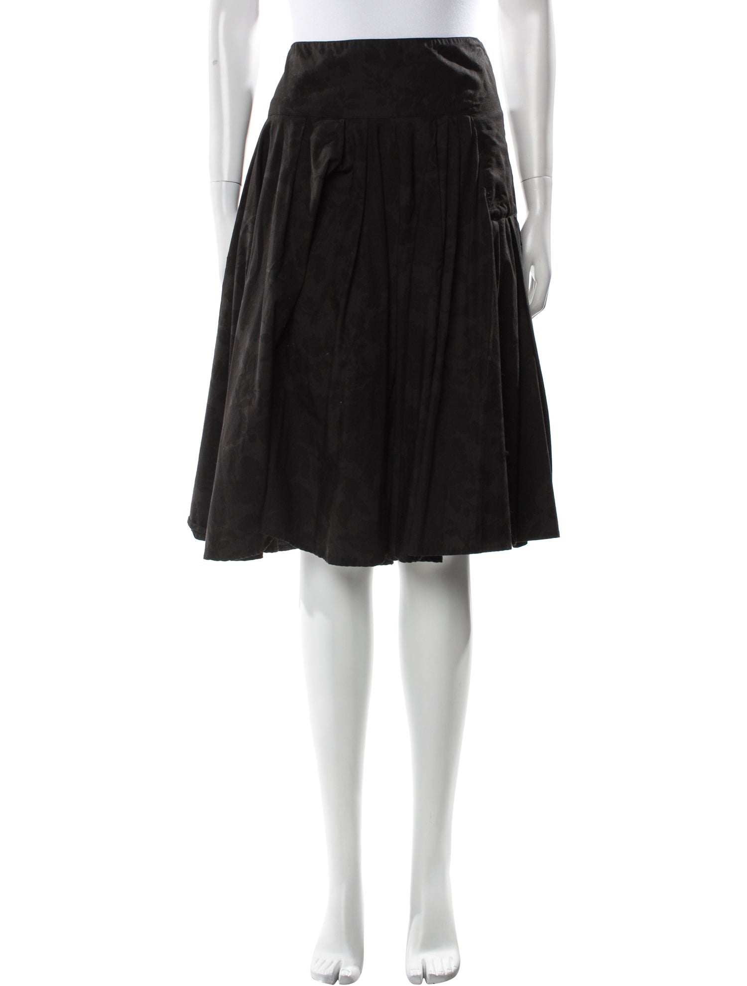 Dries Van Noten Pleated Accents Knee-Length Skirt