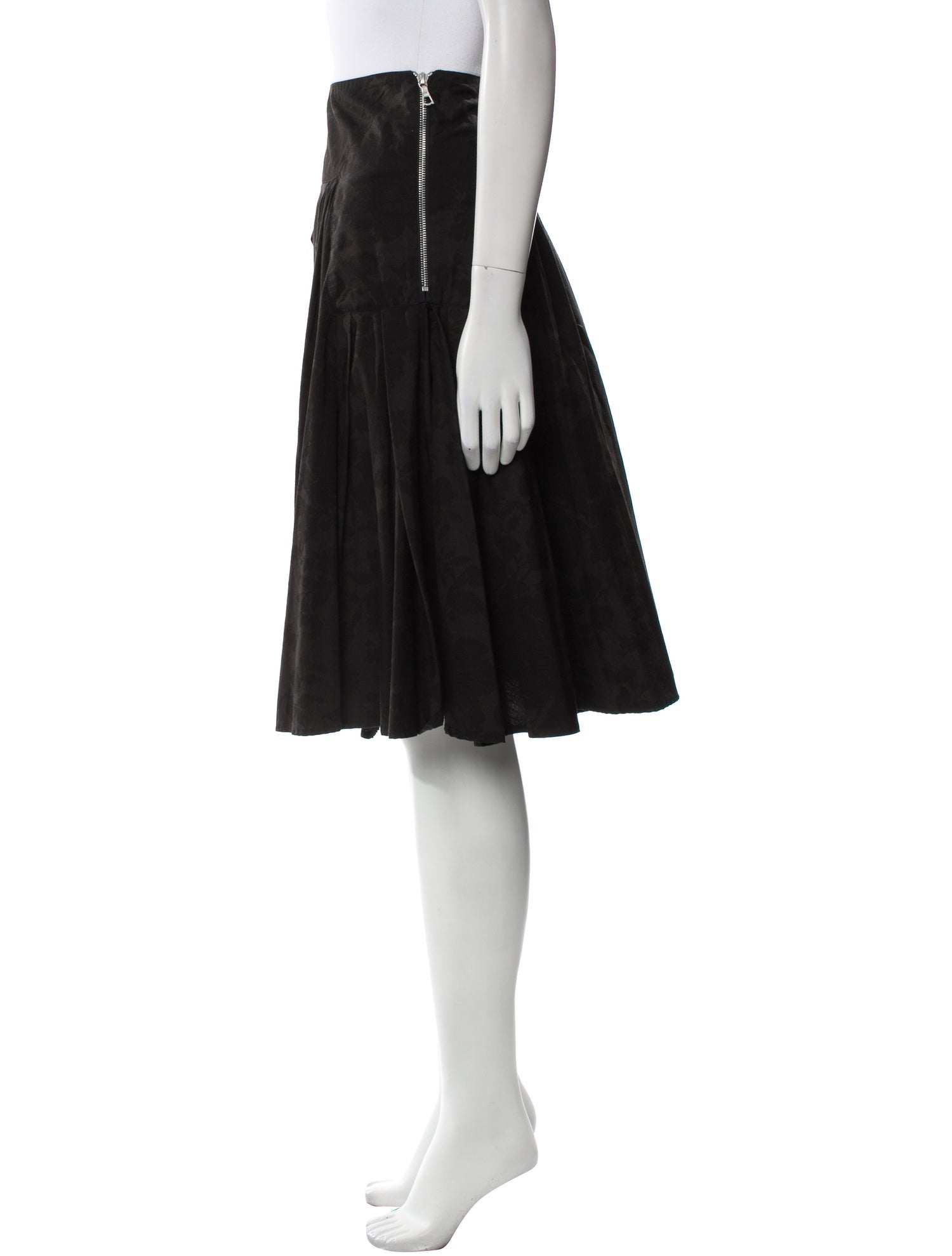 Dries Van Noten Pleated Accents Knee-Length Skirt