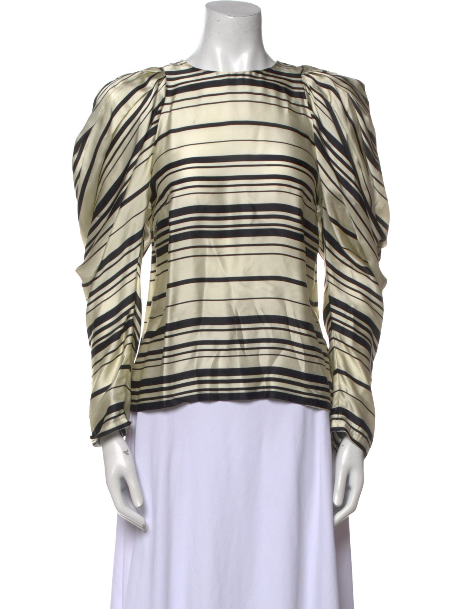 Dries Van Noten Striped Bateau Neckline Top