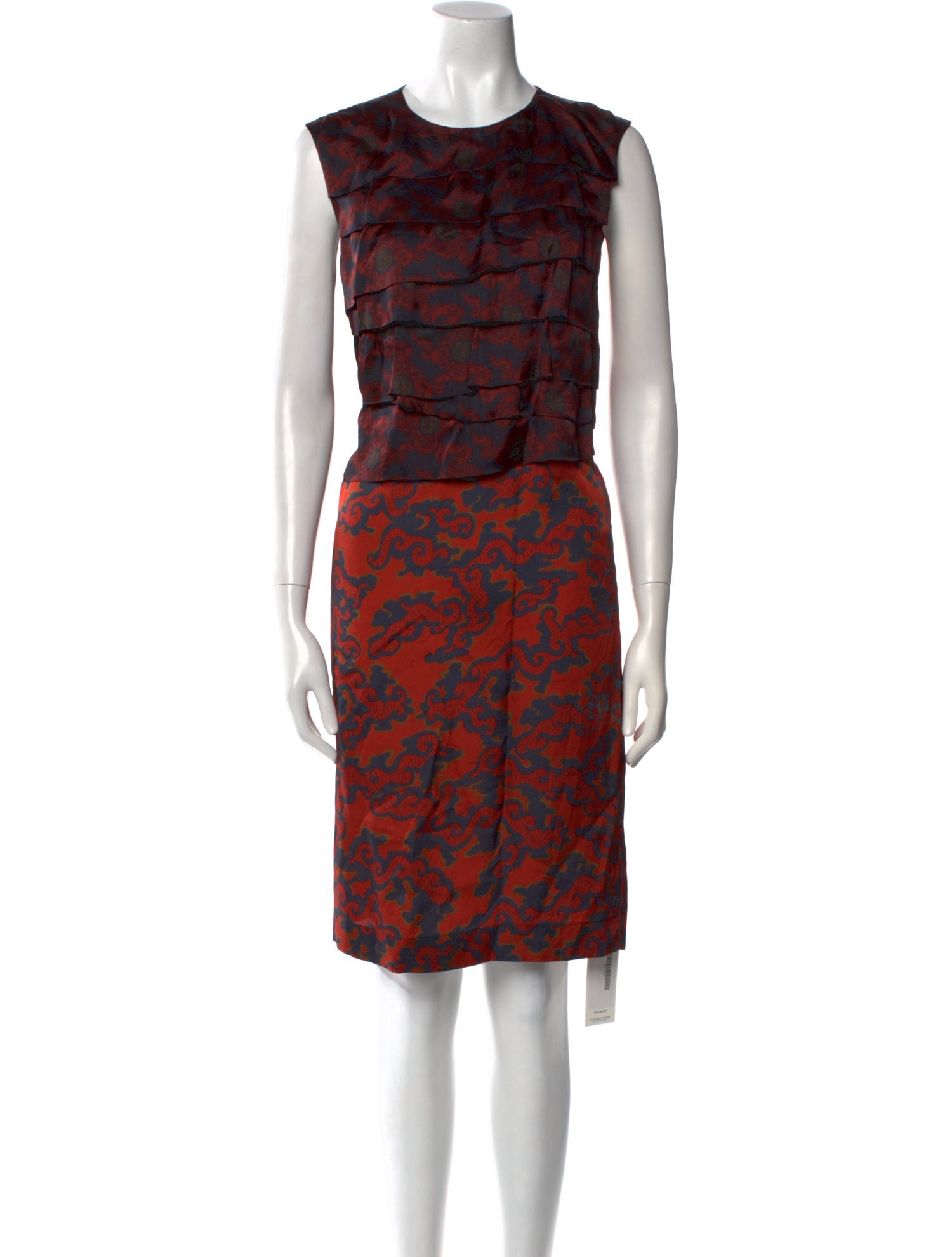 Dries Van Noten Printed Knee-Length Dress