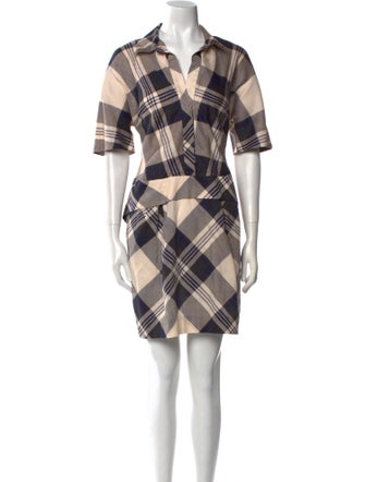 Dries Van Noten Plaid Print Mini Dress