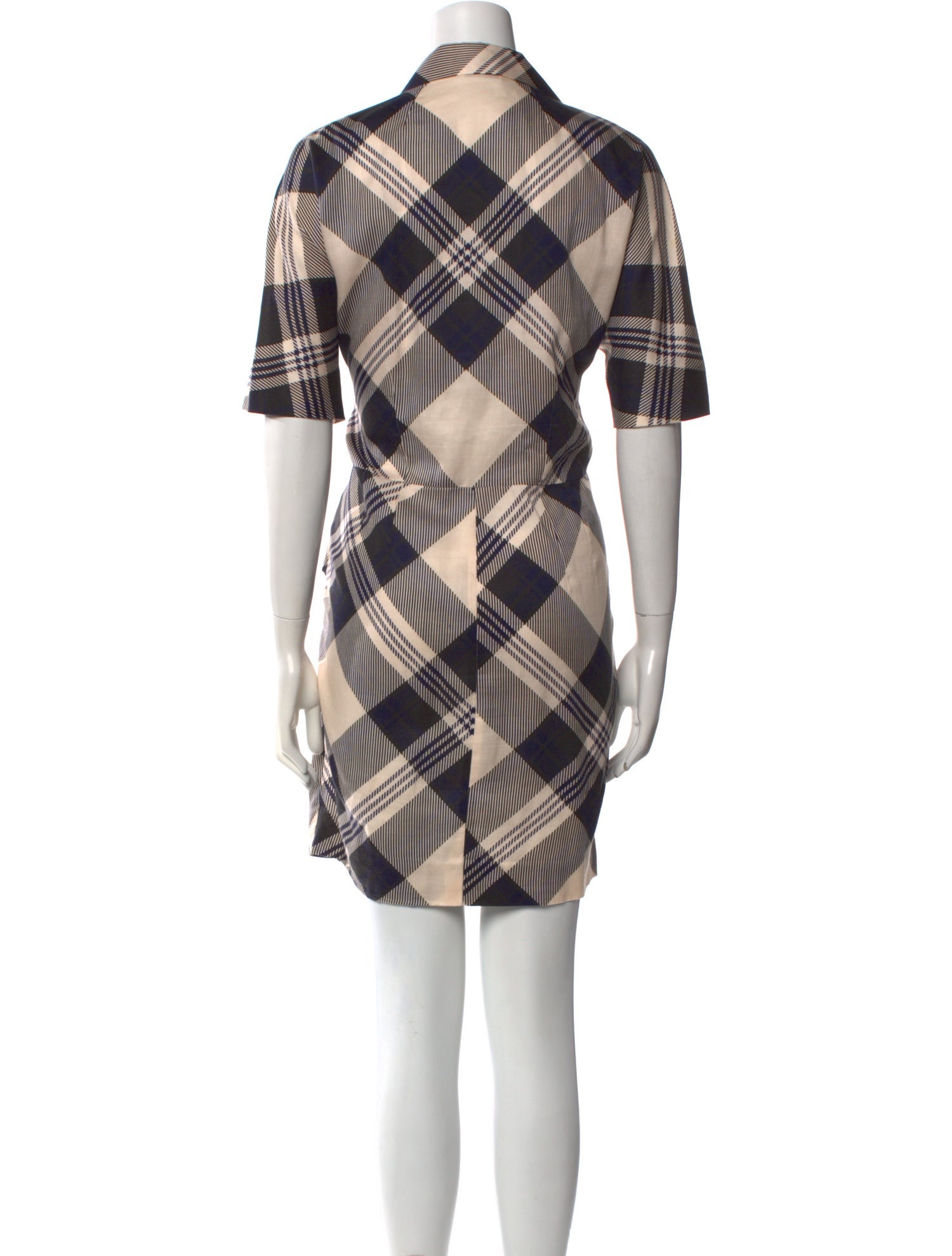 Dries Van Noten Plaid Print Mini Dress