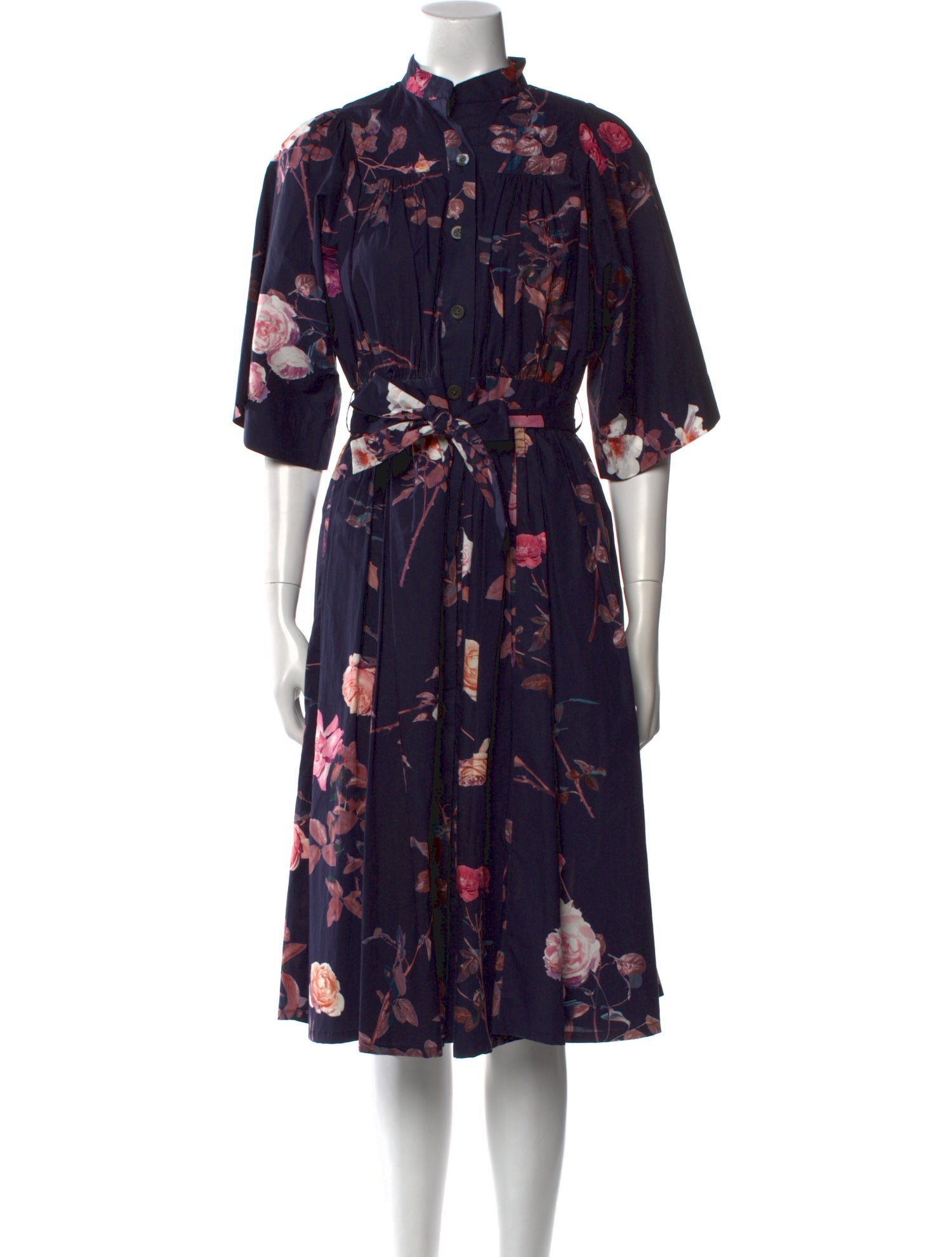 Dries Van Noten Floral Print Midi Length Dress