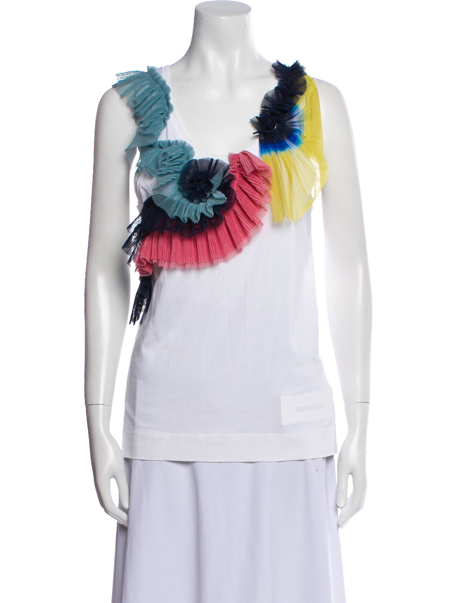 Dries Van Noten Graphic Print V-Neck Top