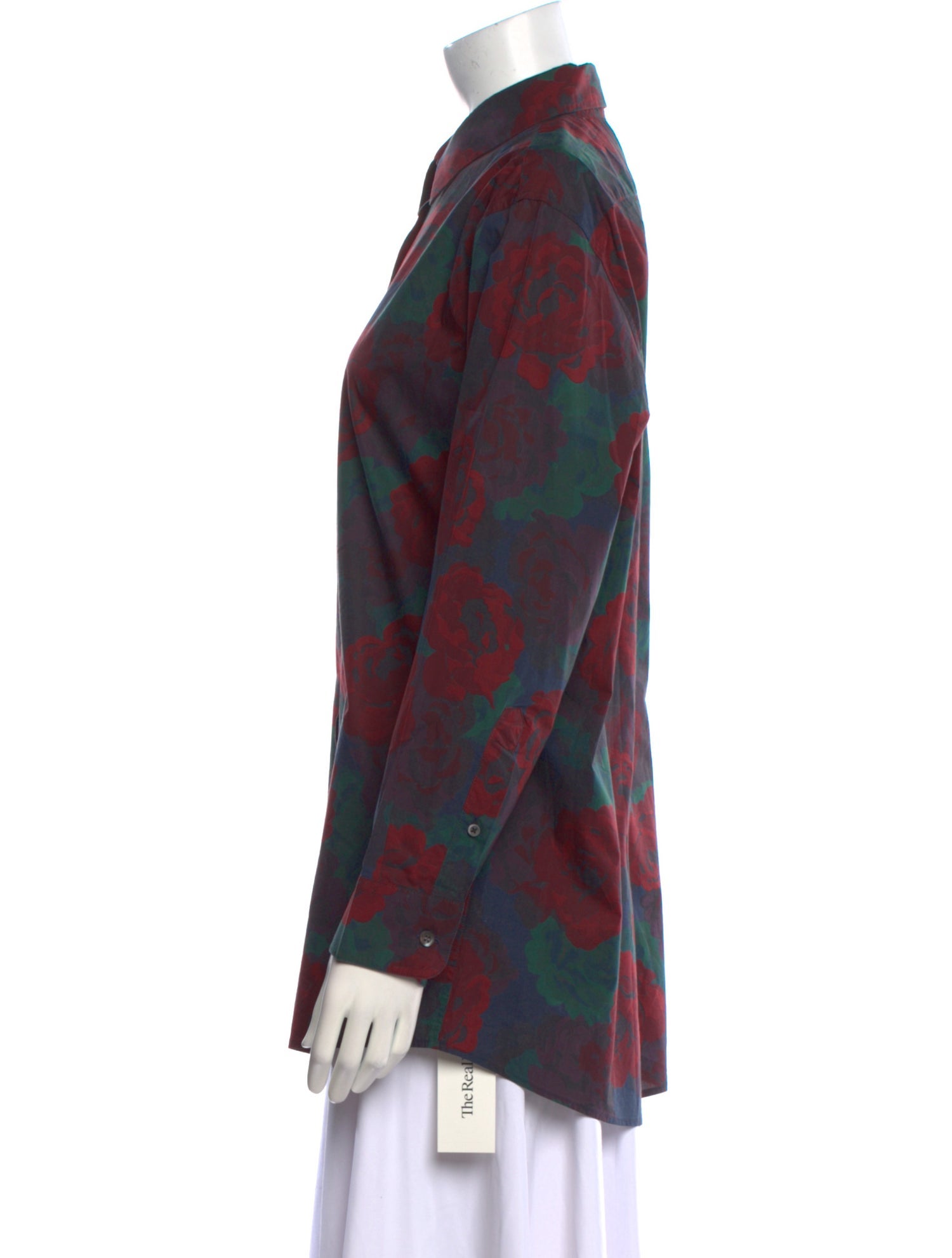 Dries Van Noten Printed Long Sleeve Button-Up Top