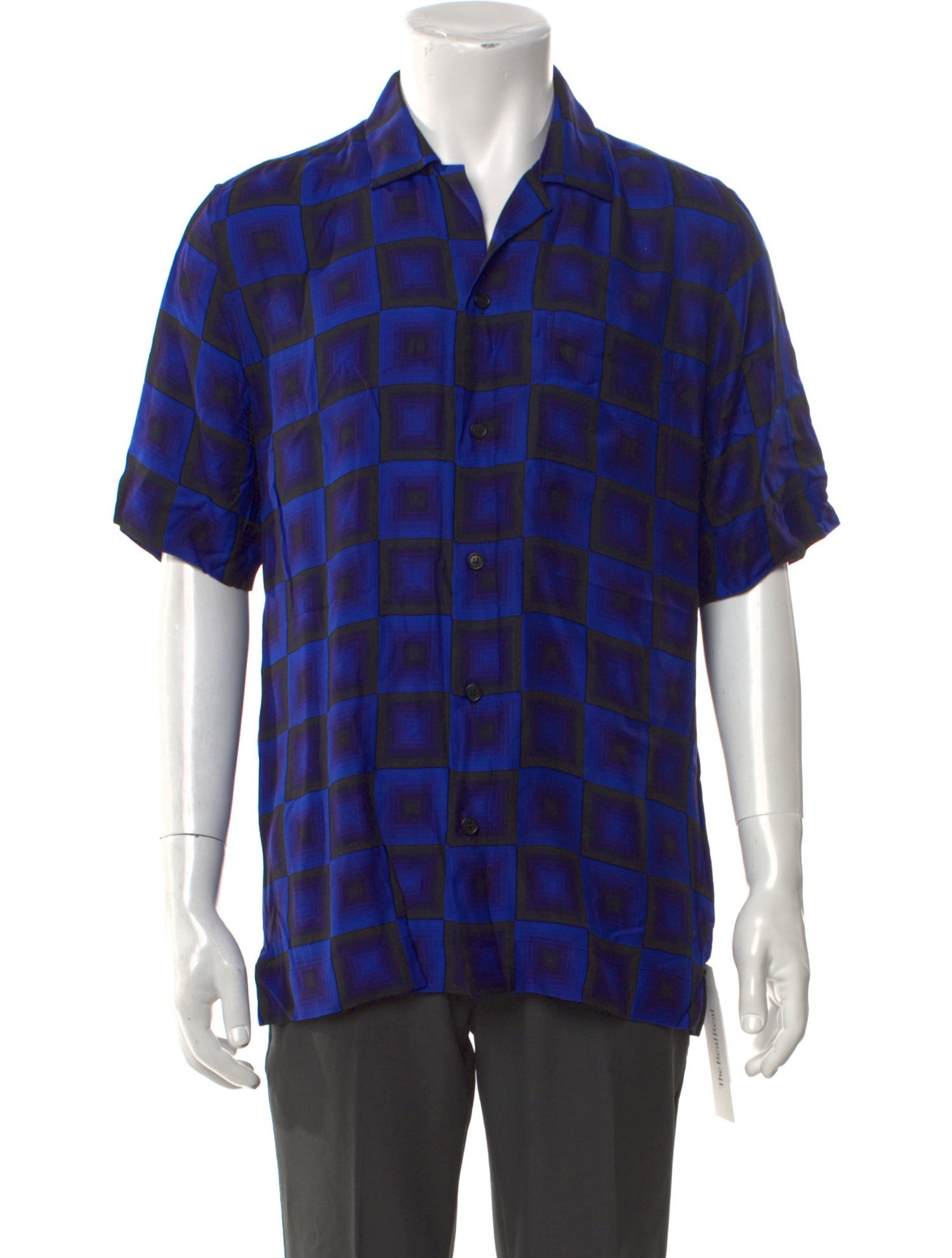 Dries Van Noten Plaid Print Short Sleeve Shirt