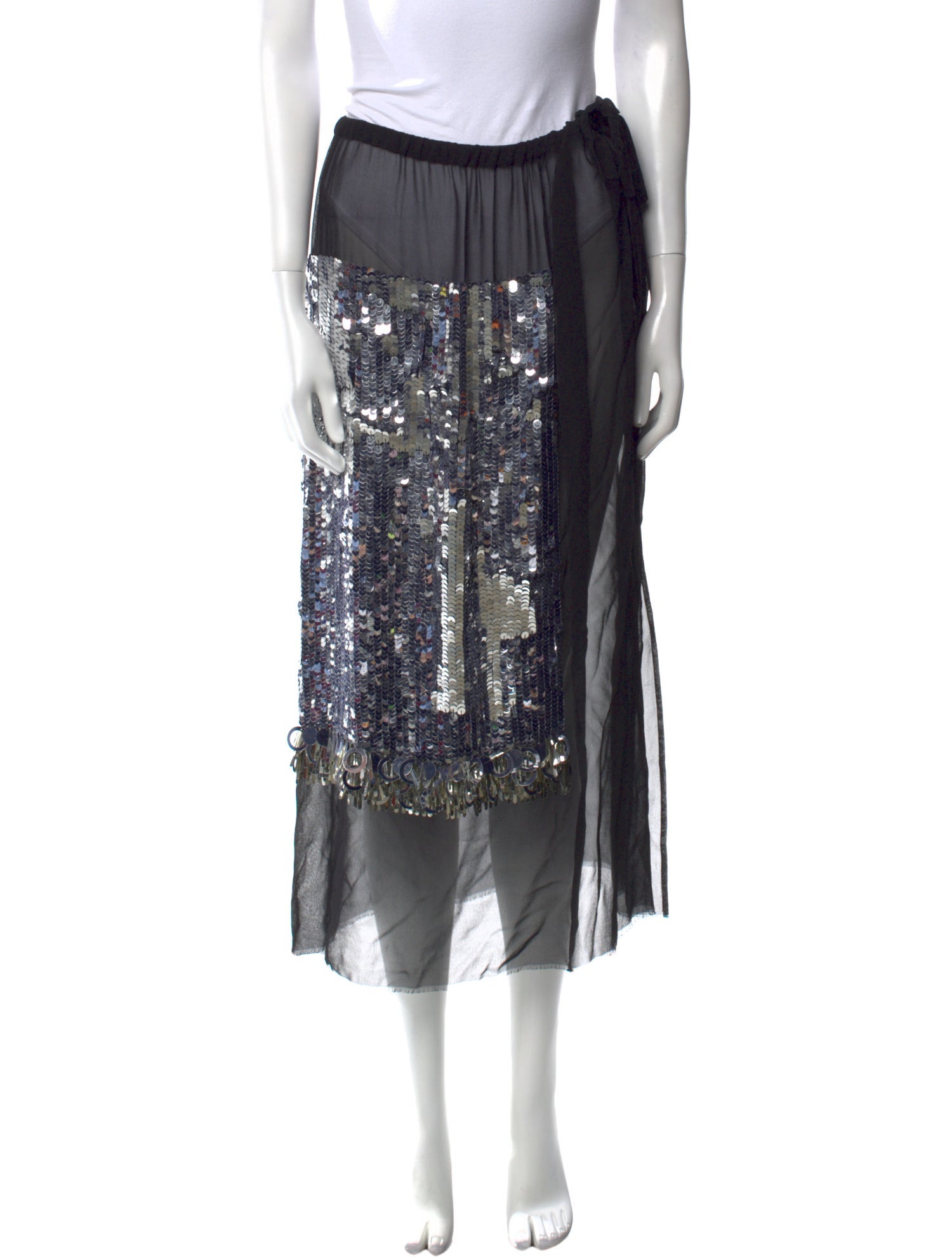 Dries Van Noten Sequin Embellishments Midi Length Skirt