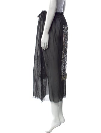 Dries Van Noten Sequin Embellishments Midi Length Skirt