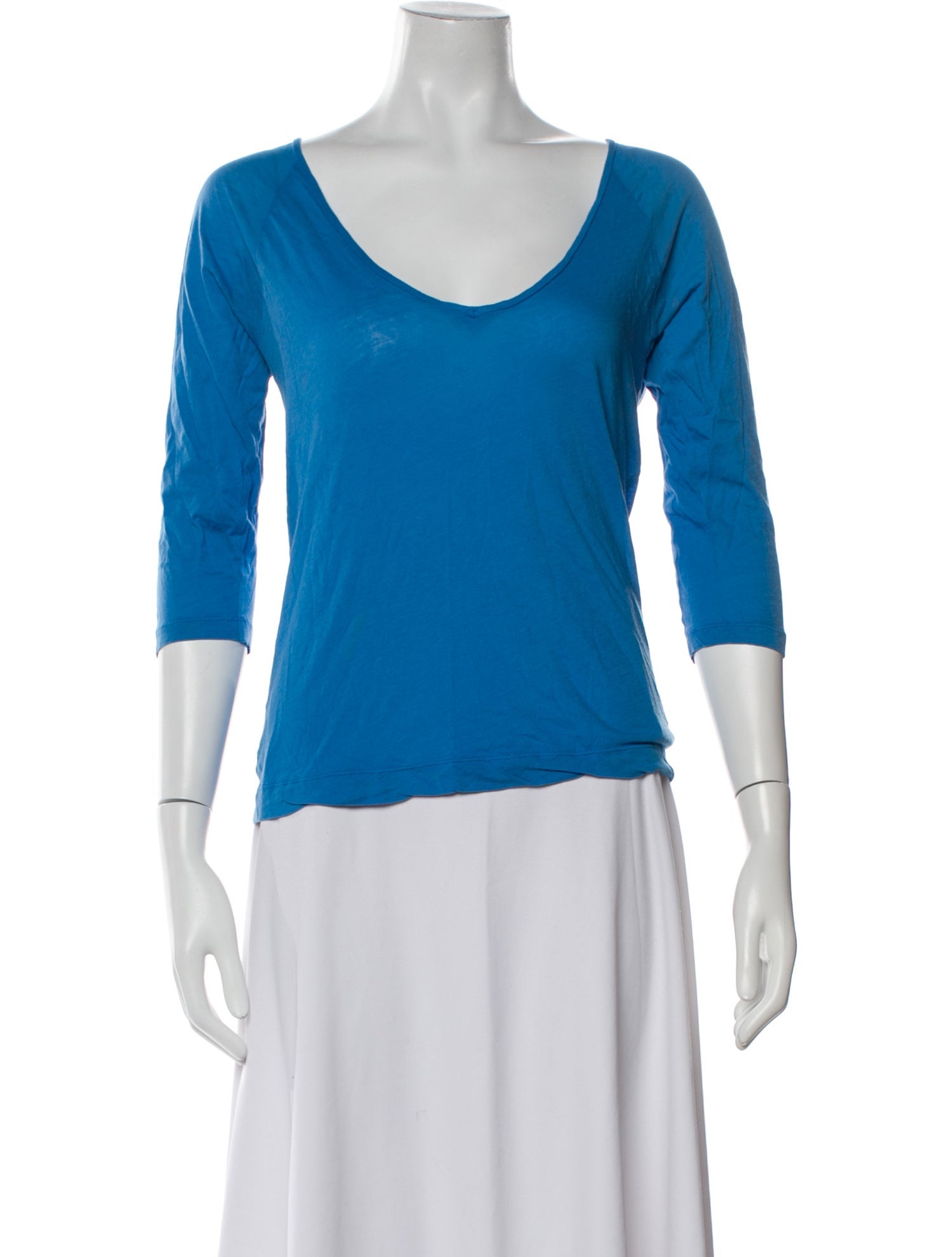 Dries Van Noten Scoop Neck Three-Quarter Sleeve T-Shirt