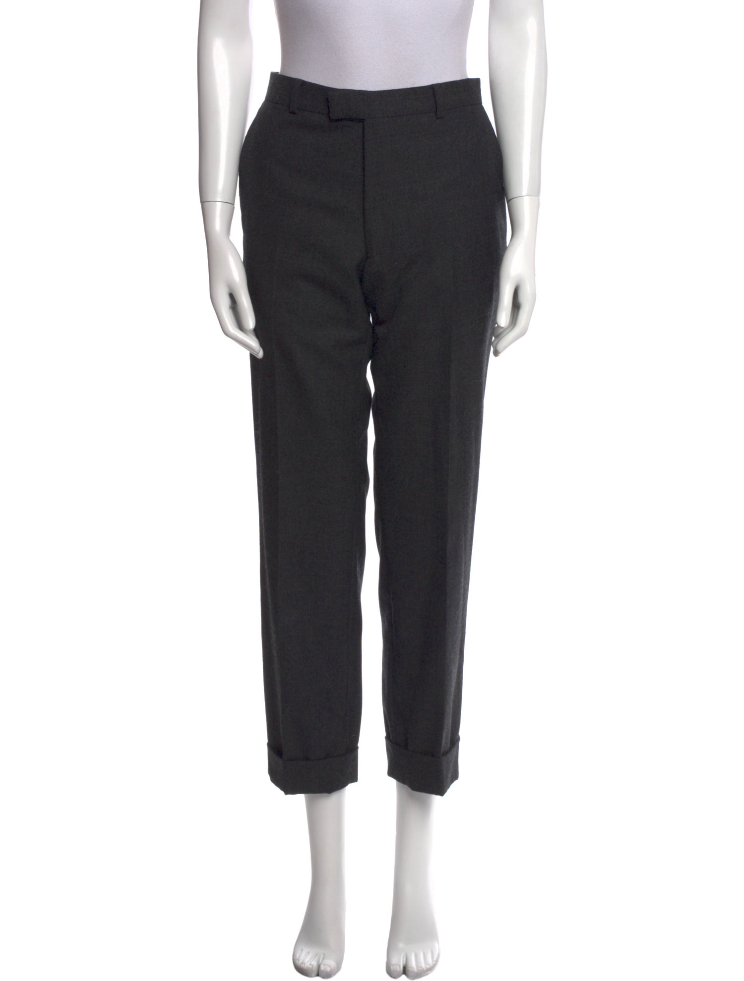 Dries Van Noten Wool Straight Leg Pants