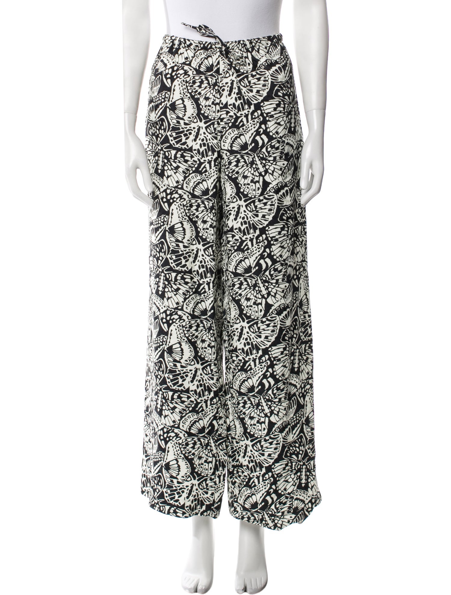 Dries Van Noten Printed Wide Leg Pants