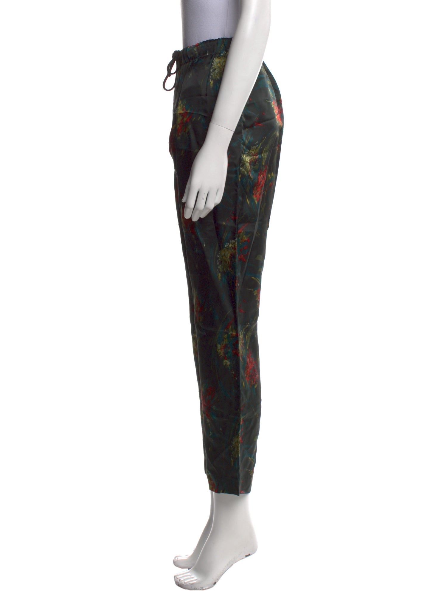 Dries Van Noten Floral Print Straight Leg Pants