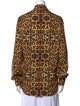 Dries Van Noten Animal Print Long Sleeve Button-Up Top