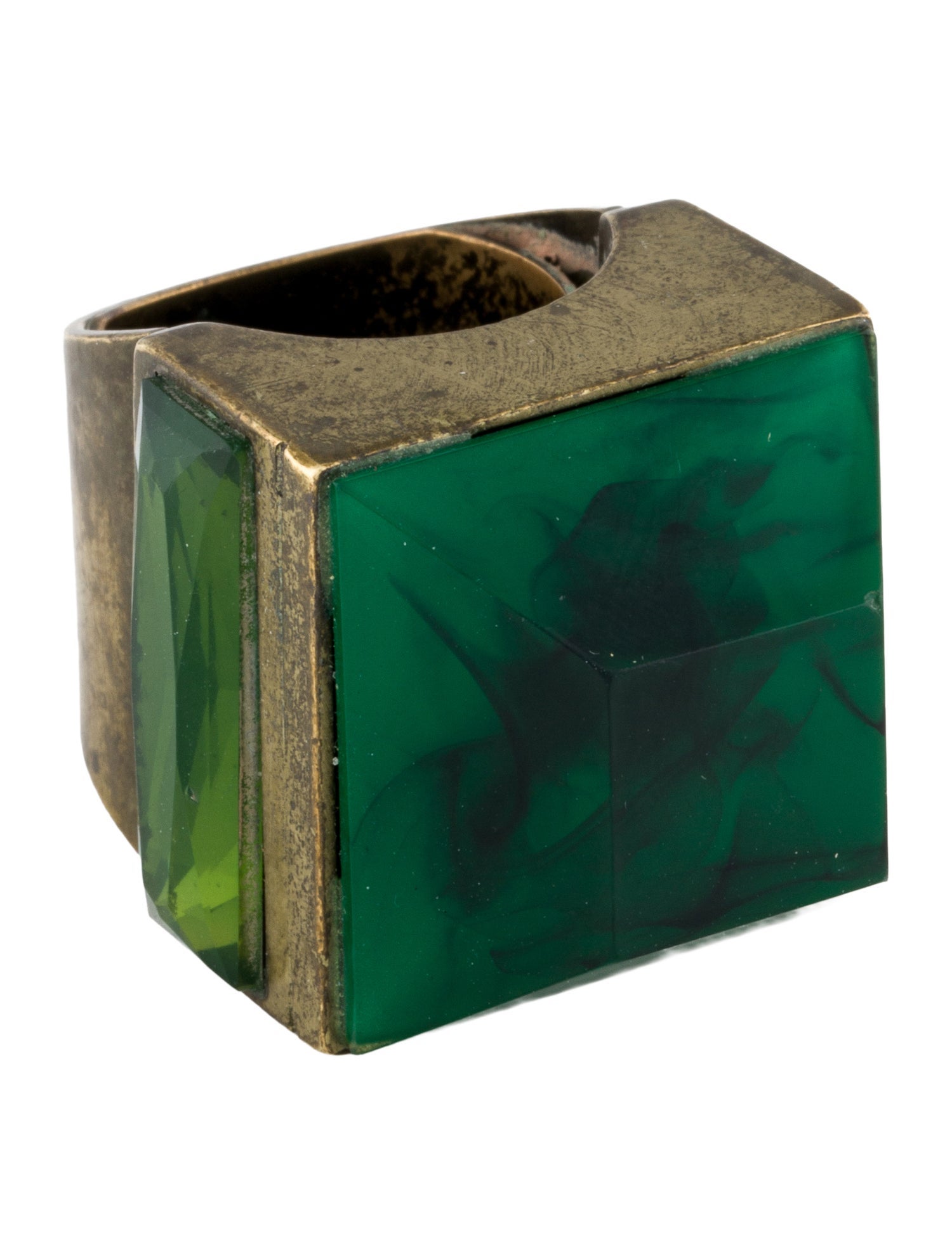 Dries Van Noten Crystal & Resin Cocktail Ring