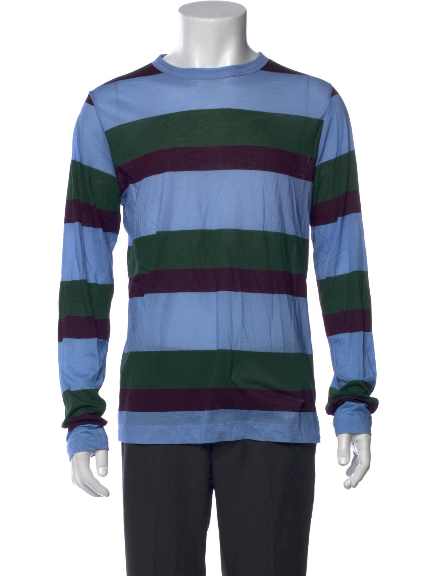 Dries Van Noten Striped Crew Neck Henley
