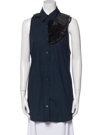 Dries Van Noten Sleeveless Button-Up Top