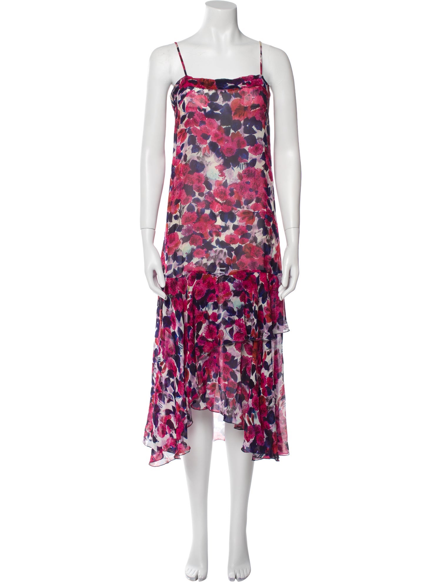 Dries Van Noten Floral Print Midi Length Dress