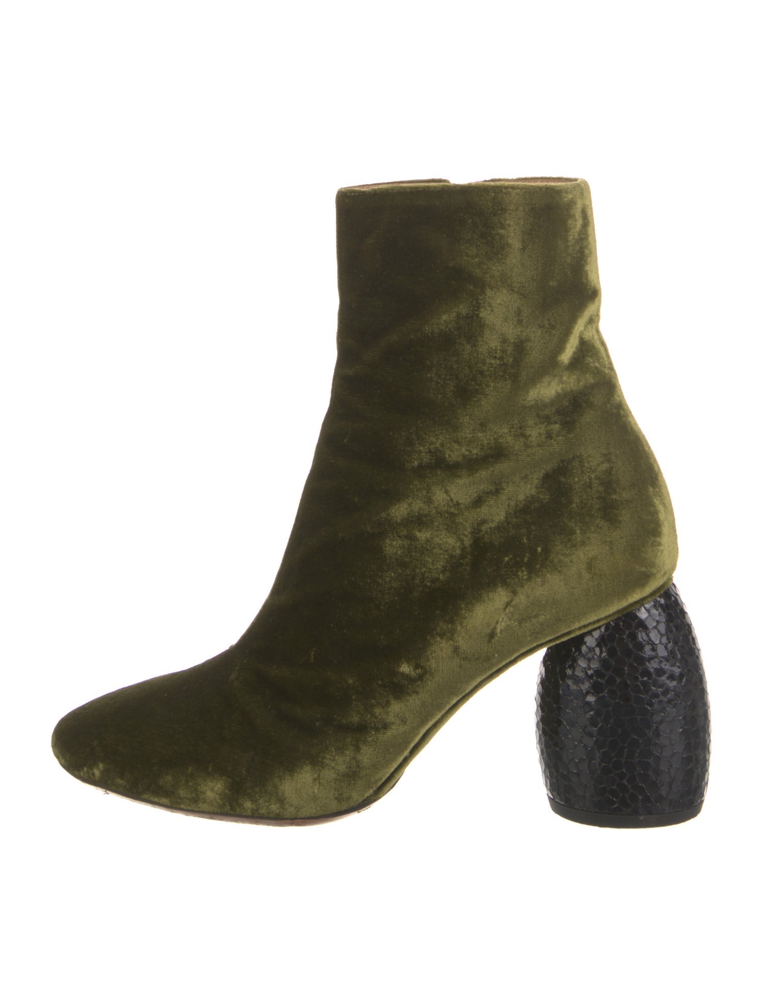 Dries Van Noten Velvet Boots