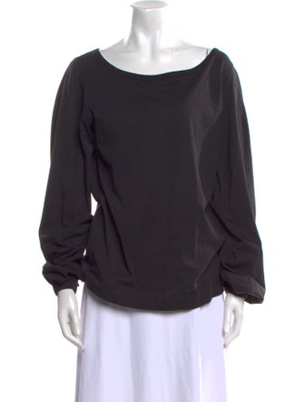 Dries Van Noten Bateau Neckline Long Sleeve Blouse