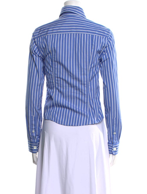Dries Van Noten Striped Long Sleeve Button-Up Top