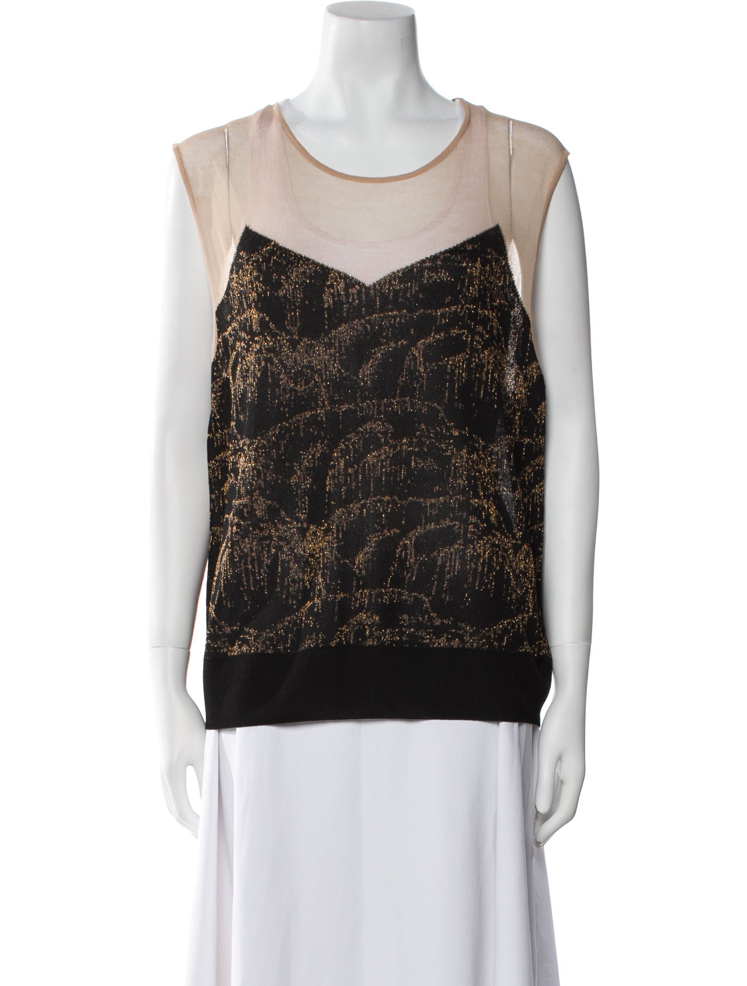 Dries Van Noten Hemp Graphic Print Top