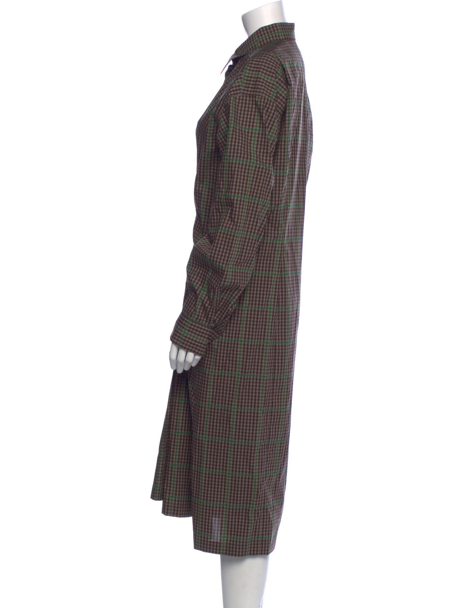 Dries Van Noten Plaid Print Knee-Length Dress