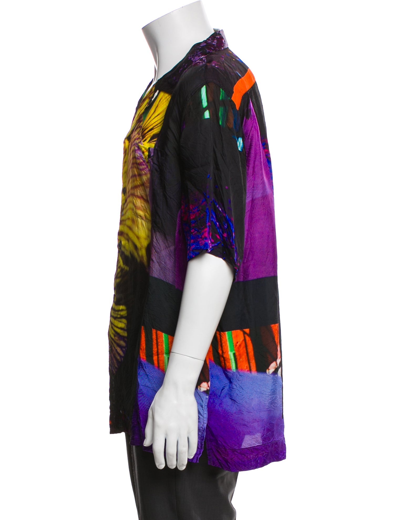 Dries Van Noten Printed Three-Quarter Sleeve Shirt