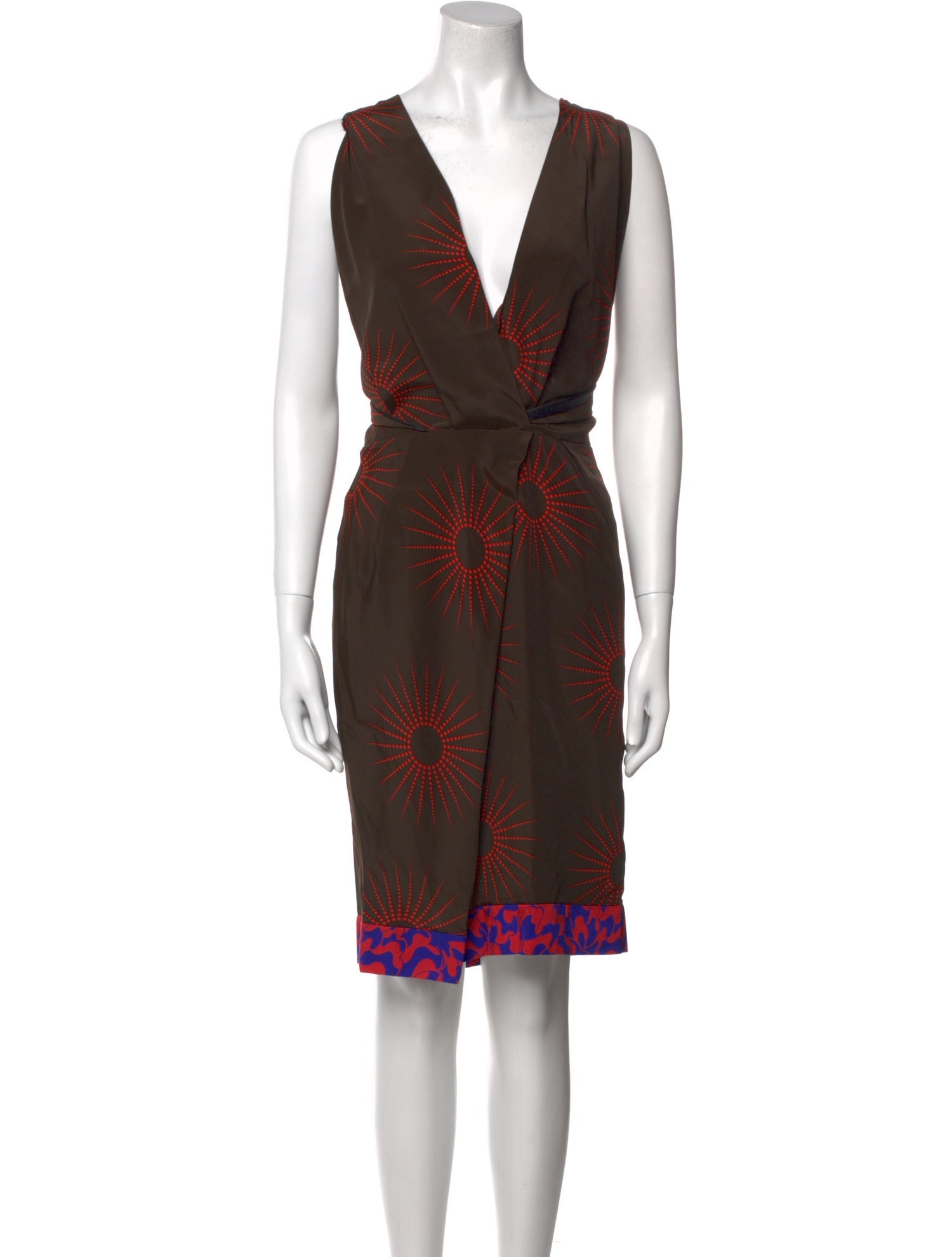 Dries Van Noten Silk Knee-Length Dress