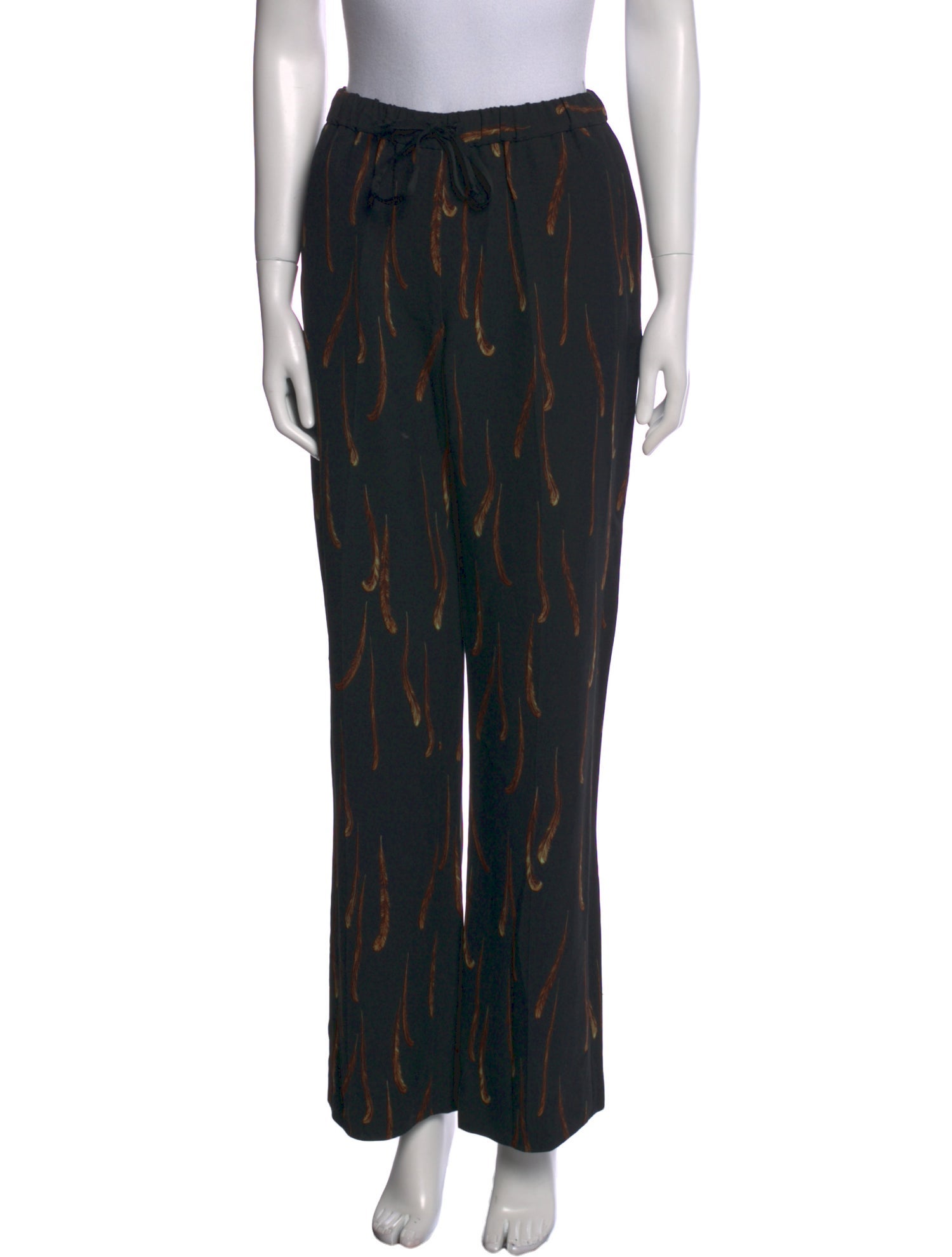 Dries Van Noten Printed Wide Leg Pants