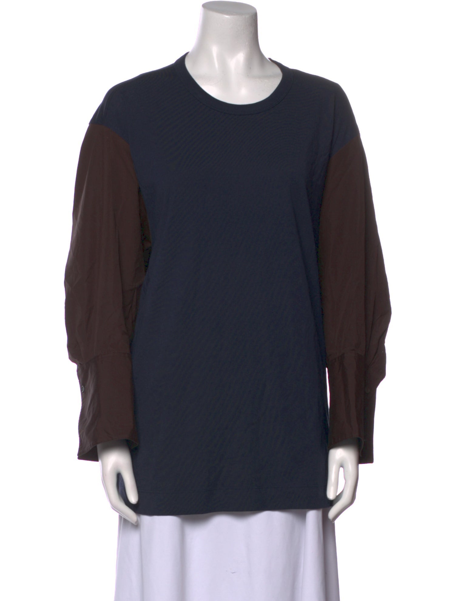 Dries Van Noten Colorblock Pattern Scoop Neck Sweatshirt