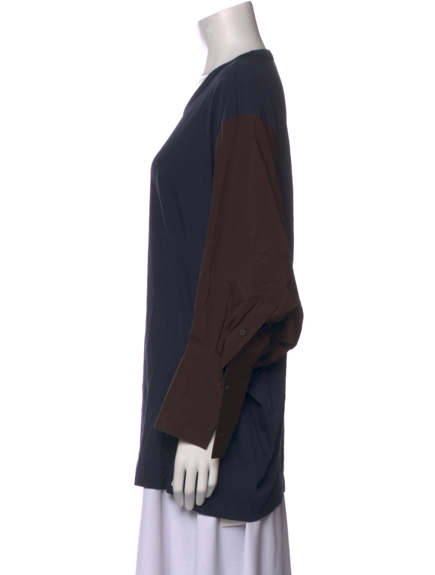 Dries Van Noten Colorblock Pattern Scoop Neck Sweatshirt