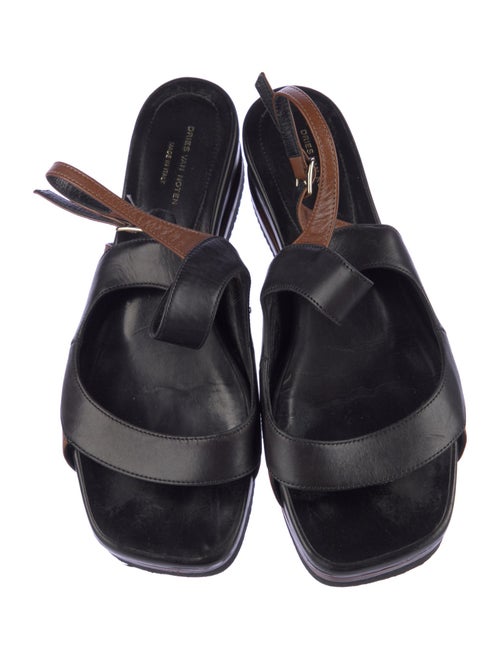 Dries Van Noten Leather Slingback Sandals