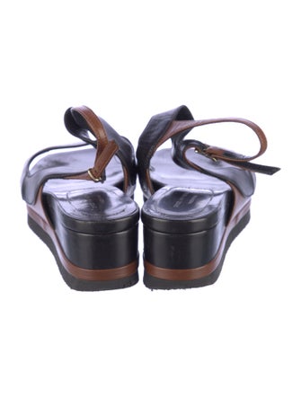 Dries Van Noten Leather Slingback Sandals