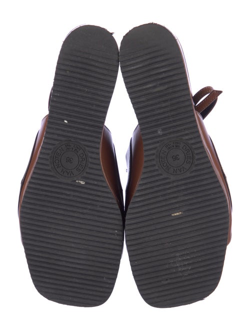 Dries Van Noten Leather Slingback Sandals